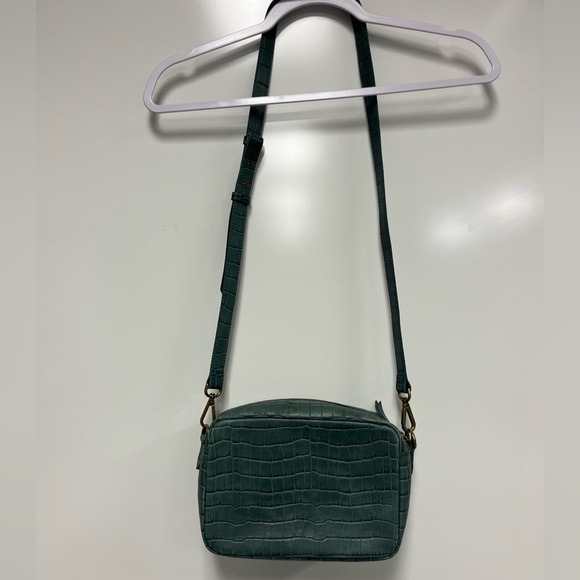 Madewell Green Leather‎ Croc-Embossed Transport Camera Bag - Picture 5 of 12